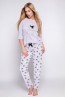 Сиреневая женская пижама с брюками и принтом пингвин Sensis ELLIE - фото 1