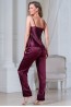 Шелковая бордовая женская пижама с брюками Mia-Amore SHARON 3806 - фото 4