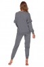Серая женская пижама с оборками на рукавах Doctor Nap pm-4351 - фото 2