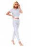 Серая женская пижама с коротким топом и брюками Doctor Nap PM.9736 - фото 4