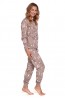 Брючная женская пижама из принтованного хлопка Doctor Nap pm-4322 beige - фото 5
