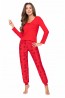 Красная женская пижама с брюками Микки Маус Donna MIKA - фото 1