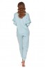 Голубая женская пижама с оборками на рукавах Doctor Nap pm-4351 - фото 3