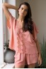 Розовая женская пижама с шортами из вискозы Laete 51668-2 - фото 1