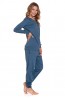 Женская брючная пижама синего цвета Doctor Nap pm-4349 - фото 3