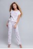 Пижама женская белого цвета с прямыми штанами Sensis livia - фото 1
