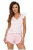 Женская хлопковая пижама майка и шорты Donna Amour 1/2 pyjamas pink - фото 1