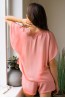 Розовая женская пижама с шортами из вискозы Laete 51668-2 - фото 2