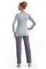 Женская трикотажная мятная пижама с брюками Donna TINA - фото 2