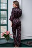 Женская атласная пижама с вишенками в комплекте рубашка и брюки Mia-Amore Cherry 8686 - фото 2