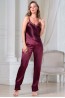 Шелковая бордовая женская пижама с брюками Mia-Amore SHARON 3806 - фото 2