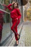 Красный велюровый женский костюм Merribel Provocateur me dres red - фото 4