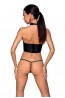 Комплект женского эротического белья из топа с открытым бюстом и трусиков стринг Passion lingerie Genevia set with open bra - фото 2