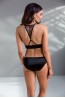 Черный атласный комплект из бюстгальтера бралетт и трусов слип Casmir Lagerta bikini - фото 2