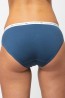 Женские синие хлопковые трусы слипы в спортивном стиле с плоской резинкой Sergio dallini 7003-5 - фото 2