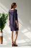 Летнее фиолетовое свободное платье Laete 60419-2 - фото 2