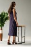 Длинное фиолетовое платье свободного кроя Laete 60429-2 - фото 2