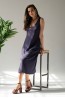 Длинное фиолетовое платье свободного кроя Laete 60429-2 - фото 1