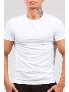 Мужская белая футболка из эластичного хлопка 