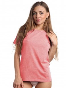 Классическая женская футболка из хлопка персикового цвета
