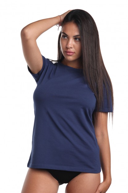 Синяя женская футболка Sergio Dallini t651-3 - фото 1