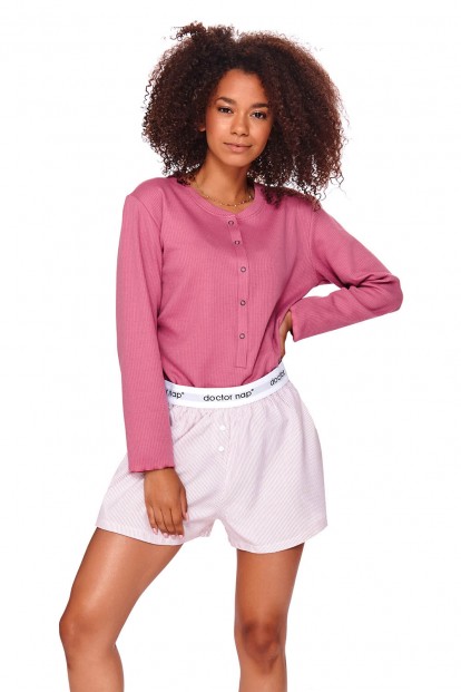 Женская пижамная рубашка розового цвета Doctor Nap shi-4148 dolce vita - фото 1