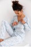 Женская хлопковая пижама-комбинезон с длинными рукавами Sensis blue dream - фото 4