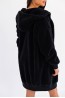 Женская плюшевая удлиненная толстовка с капюшоном Sensis черный - фото 7