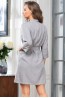 Домашний женский серый халат из вискозы в горошек Mia-Mella ELEIN 1513 - фото 2