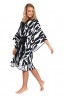 Черно-белый женский халат кимоно Doctor Nap sww.4207 - фото 5