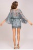 Кружевной серебристый женский халат кимоно Laete 54083-19 - фото 2