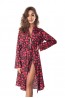Женский запашной халат средней длины с принтом сердечки Anais Morgan one robe - фото 1