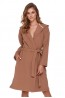 Коричневый женский халат из хлопка с капюшоном Doctor Nap sww-4135 wood - фото 1