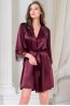 Летний бордовый женский халат из шелка Mia-Amore SHARON 3803 - фото 3