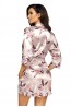 Атласный женский халат с цветочным принтом Donna KATIE 03 - фото 2