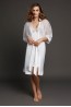 Белый женский халат из шифона Laete 60314 - фото 1