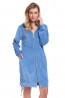 Женский голубой халат на молнии Doctor Nap SSW.9266 - фото 1
