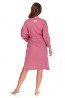 Розовый женский халат кимоно из хлопка Doctor Nap SWW.9908 - фото 2