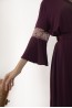 Женский халат из вискозы в цвете бордо Laete 51948-1 - фото 3