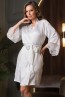 Женский запашной халат с кружевной отделкой на рукавах  Mia-amore Melani 7273 - фото 4
