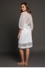 Белый женский халат из шифона Laete 60314 - фото 2