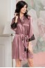 Шелковый розовый женский халат Mia-Amore OLIVIA 3643 - фото 1