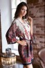 Женский короткий халат кимоно из вискозы с этно принтом Mia-Mia Shakira 16073 Red - фото 1
