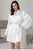 Женский шелковый запашной халат с кружевными вставками Mia-amore Marjory 3963 - фото 1