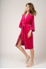 Розовый велюровый женский халат Laete 20313-1 - фото 1