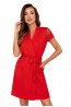 Женский халат с коротким рукавом из кружева Donna Felicia dressing gown red - фото 1