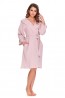 Розовый женский халат кимоно с капюшоном Doctor Nap SWM.9904 - фото 3