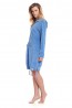 Женский голубой халат на молнии Doctor Nap SSW.9266 - фото 2