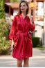 Красный атласный женский халат на запахе Mia-Amore Dorothy 8703 - фото 1