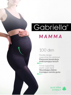 Высокие черные колготки для беременных 100 ден с поддерживающими шортиками